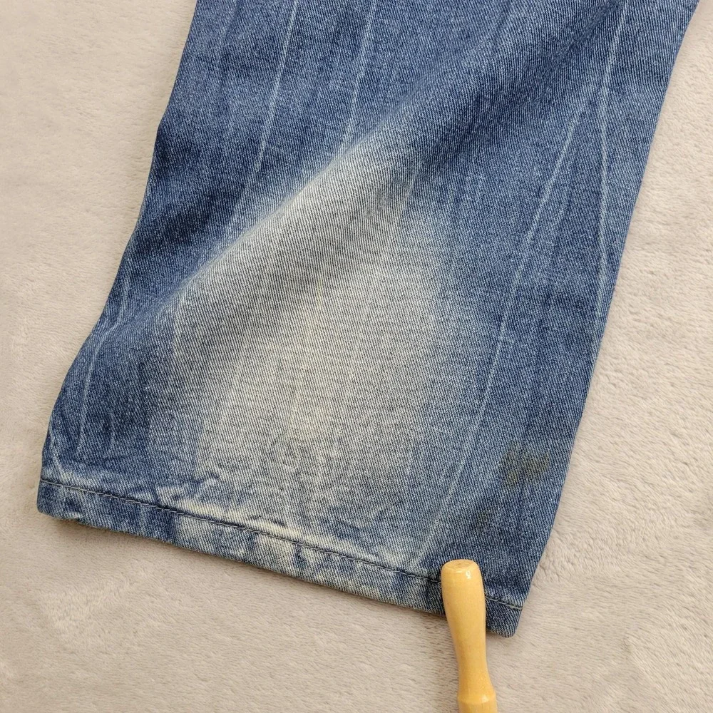GS115 Jeans Mens 36 Distressed Straight‎ Leg Denim Pants Baggy Faded Vintage